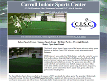 Tablet Screenshot of carrollcountyindoorsportscenter.com